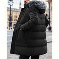Men's Winter Heavy-duty Long Parka Coat, Thick and Warm Insulation, Detachable Faux Fur Hood Pocket with Large Pocket, Suitable for Skiing and Commuting