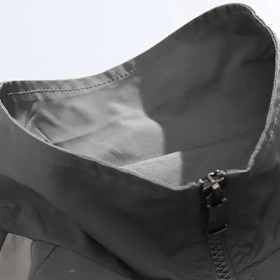 Men's Fitted Solid Color Waterproof Windproof Knit Drawstring Zip-up Hoodie Jacket - Menswear Activewear, Long-Sleeve Casual Top with Zipper Pockets, Outdoor Shield Coat