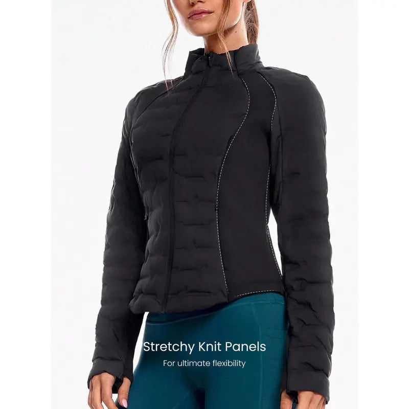 GLOWMODE High Chill Warm Soft Seamless Stretchy Reflective Down-Proof Slim-Fit Puffer Jacket Autumn Winter Outdoor Daily Casual