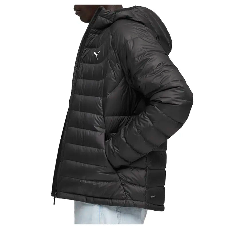 PUMA Mens Packlite Hooded Down Jacket Athletic Outerwear Casual - Black