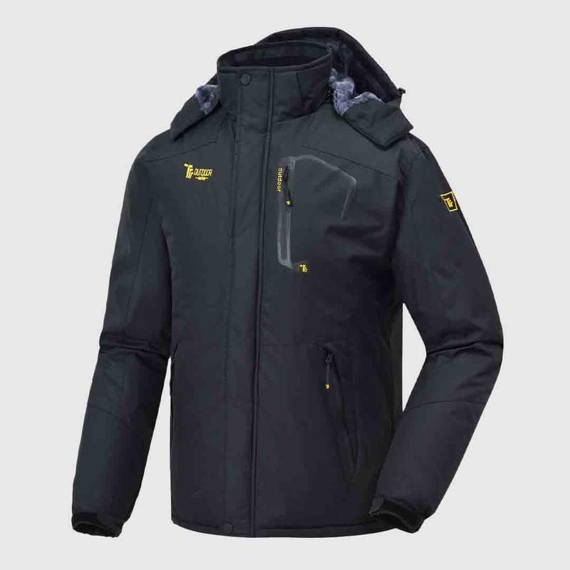 【Creator's Pick】GOPUNE Men's Ski Snow Jacket Waterproof Insulated Fleece Outdoor Mountain Hooded Winter Coat Sporty Breathable Outerwear big tall men clothing Size up to5XL #Christmas gift #RED GREEN