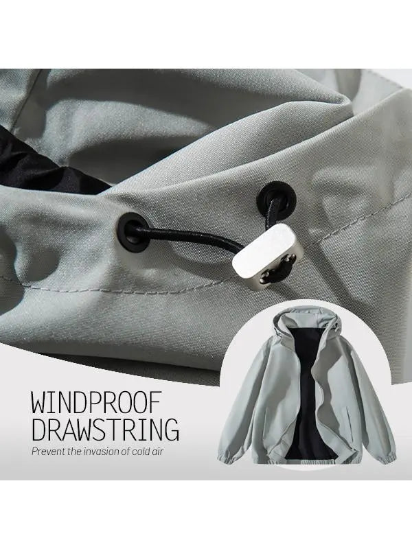 Essential sports jacket for men and women - waterproof, moisture-wicking, breathable, long sleeve - zip-up hood design, suitable for daily leisure and outdoor activities Athleisure Street Fit Loose Casual Athleisure