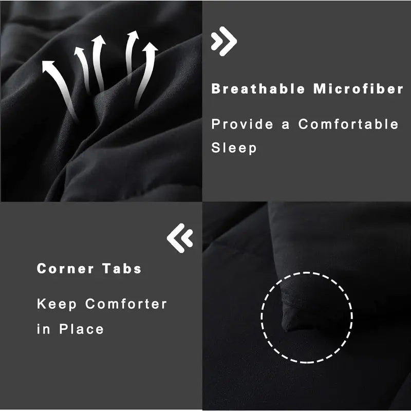 【Sohochic】DOWNCOOL Bedding Sets - 3-Piece All Seasons Down Alternative Comforter Set (2-Piece for Twin Size) with Pillowcase, Summer Turn Up, High-Quality Box Stitching Quilting, Gentle Cold Wash, Comforter Queen Size, Checkered Design