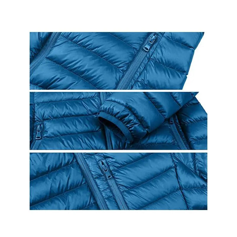 Lady's Packable ThermoLite II Down Puffer Jacket, Lightweight Hooded Clothes with Hood, Women's Tops for Cold Weather (Duck Down Filling)