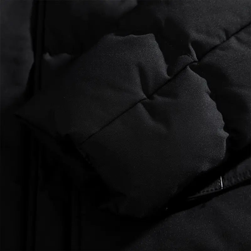 JOGWAVE Men’s Long Hooded Jacket - Winter Outerwear - Hooded Trench Coat - Thick, warm, windproof jacket suitable for outdoor wear in cold weather