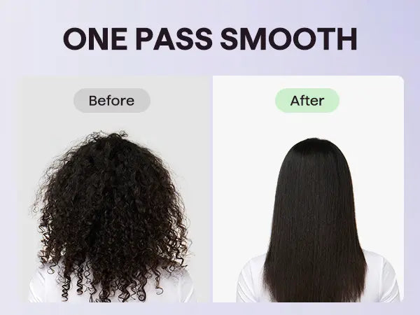 Wavytalk Steam Sesh Hair Straightener and Smooth Barrier Heat Protectant Spray Set, Hair Products, Silky Straight Hair