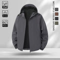 Multi Color Mens Solid Mesh Lined Attached Hood Zip Wind Coat, Light Breathable Windproof Fabric Jacket for Teenagers & Adults Outdoor Sports Daily Activities