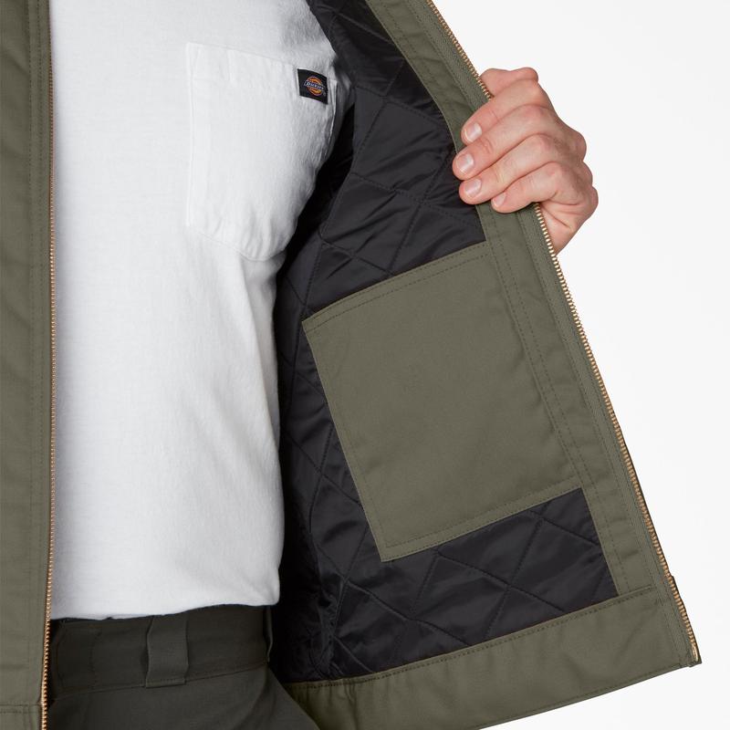 Dickies | TJ15 Insulated Eisenhower Jacket, Full Zip Work Jacket, Full Zip Work Jacket, Men's Workwear, Lightweight Warmth, Wrinkle-Resistant, Stain-Resistant, Easy-Care Finish, Hidden Interior Pocket, Pairs With 874 Pants