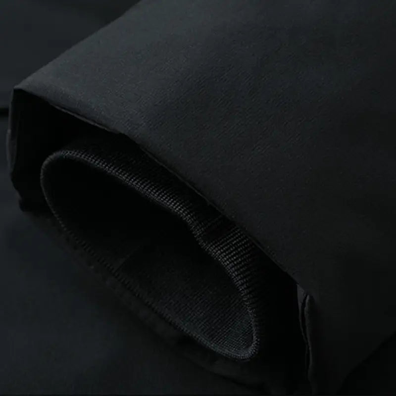 Men's Mid-Length Padded Casual Fashionable Jacket - Menswear Tops, Longsleeves, Detachable Hood, Windproof, Winter Warm-Lined, Plain Polyester, Pull-On, Lightweight Daily Outerwear