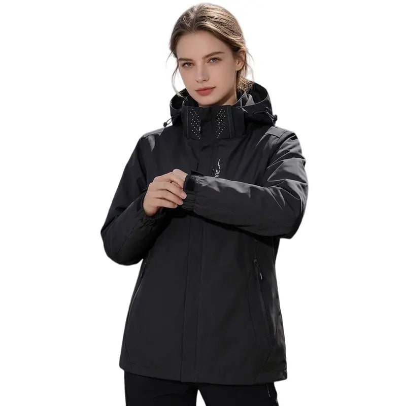 Women’s Hooded Hardshell Jacket | Windproof & Waterproof Spring/Autumn Outdoor Hiking Jacket, perfect for commuting and outings