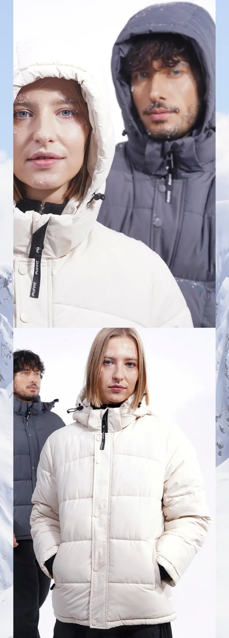 PUFFIT WarmCore Premium Detachable-Hood Puffer Jacket | Classic Lightweight Winter Coat,Windproof,Water-Repellent,Adjustable Drawstring Design,Womenswear,Tops,Outerwear,Long Sleeve,Fall Jacket,2026 Shopping
