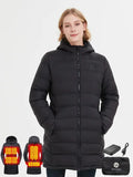 Norwell New Women's Heated Long Sleeve Puffer Down Jacket with 7.4V 5000mAh Battery Pack, Dual Control 7 Heat Zones Winter Windproof Waterproof Warm Slim Fit Coat with Hood for Commuting, Full-Zip Parka, Winter Outfits #FallFreshness #outdoorfun