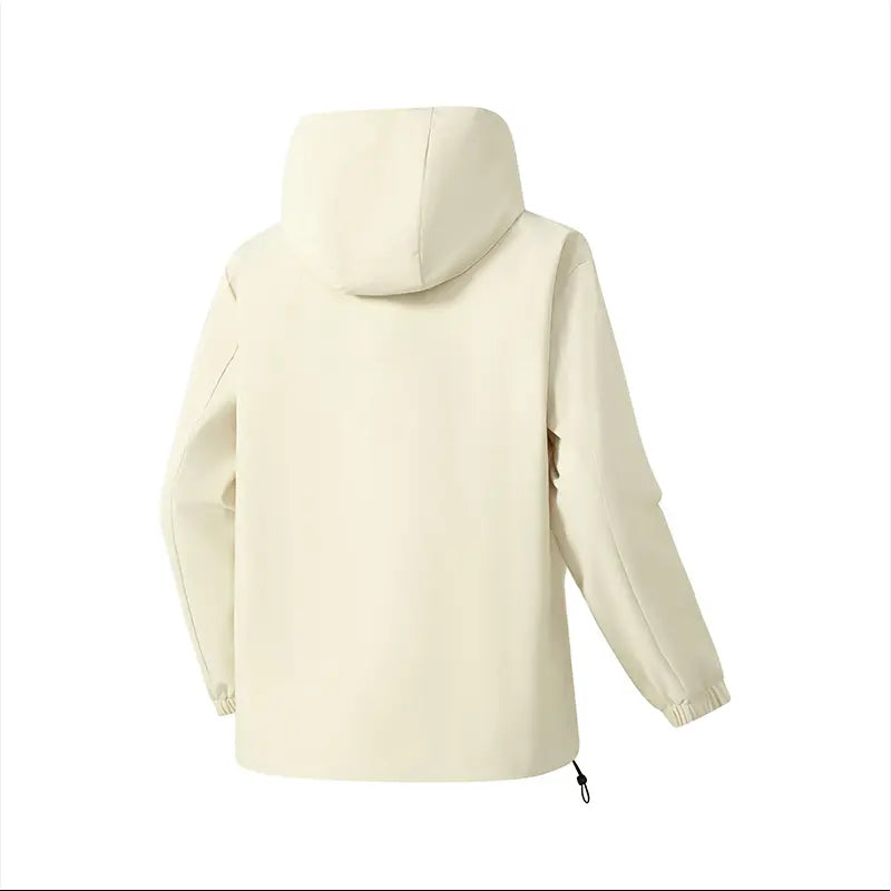 Men’s lightweight, breathable hooded jacket with zippered pockets, available in multiple colors, suitable for men’s everyday wear and as a top jacket.