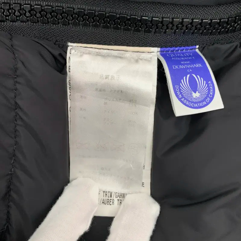 RDLT— Canada Goose Black Logo Patch Hooded Down Jacket Size L