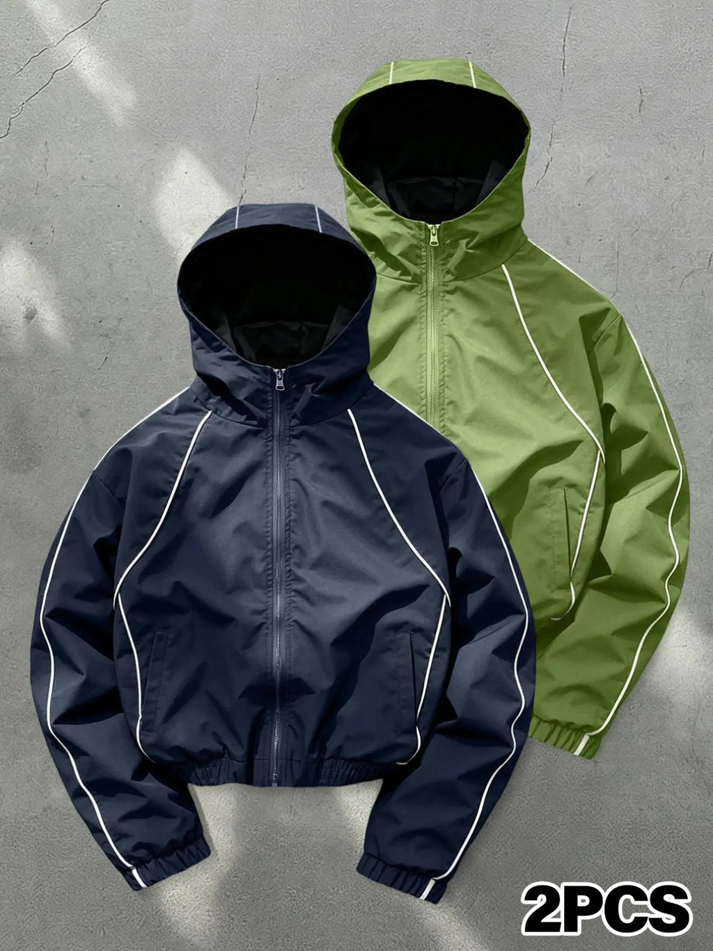 Men's Hooded, Long Sleeve Casual Style, Wind-Resistant Wrinkle-Free Fabric, Bright Color, All Seasons, Daily Wear, Night Run, Shopping, Coats, Street Casual Jacket