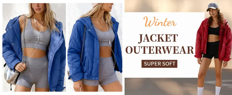 Mibbory Quilted Down Jacket for Women 2026 Fall Winter Fashion Short Hooded Puffer Coat | Full Zip Snap Button Storm Flap Drawstring Hem Adjustable Cuff Quilted Jacket with Pockets, Oversized Loose Warm Outwear, Lightweight Packable Winter Coat