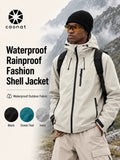 【CREATOR’S PICK】CAONAT Unisex Waterproof Hooded Jacket, Lightweight Outdoor Windbreaker with Zip Pockets, Adjustable Cuffs, Hiking & Casual Rain shell Jacket