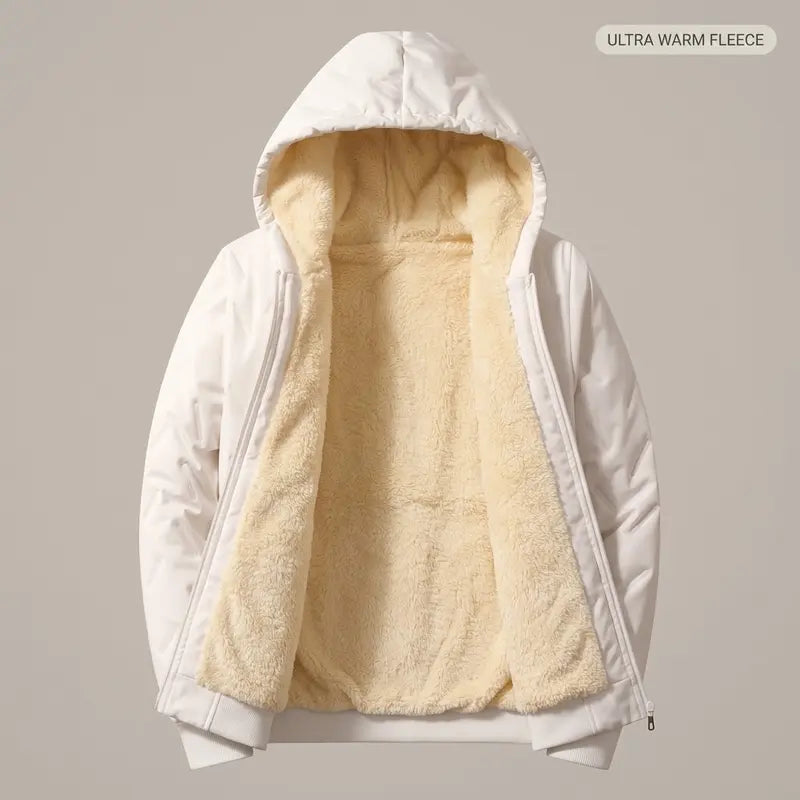 【JOGWAVE】Women’s Thick Padded Full-Zip Hooded Jacket | Windproof & Warm Winter Heavyweight Coat XS-2XL