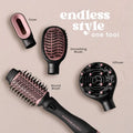 Beachwaver Blow Brush – 4-in-1 Hair Dryer & Styler with Diffuser, Round Brush & Smoothing Brush for Easy DIY Blowouts
