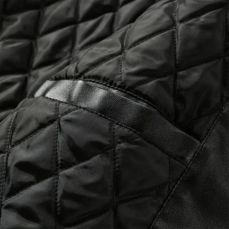 Men's Colorblock Black Long-Sleeve Windbreaker Coat - Zip-Up Stand Collar, Lightweight Windproof Waterproof Casual Top, Side Zip Pockets, Regular Fit Classic Ribbed 100% Polyester Outerwear for Daily Fall Outdoor Use (Pairs with Jeans, Sneakers)