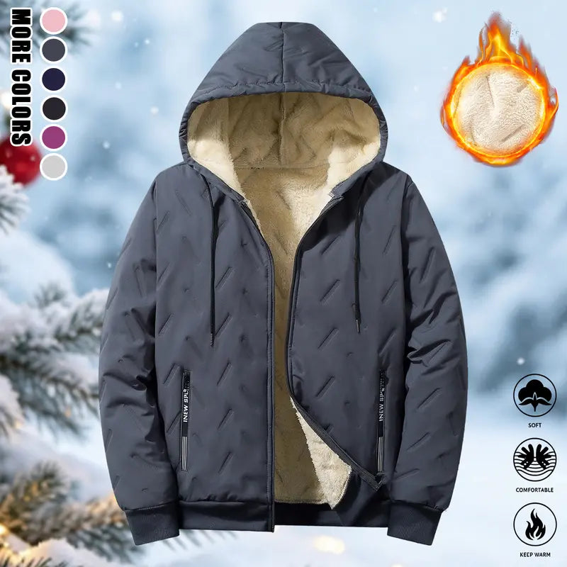 【JOGWAVE】Women’s Thick Padded Full-Zip Hooded Jacket | Windproof & Warm Winter Heavyweight Coat XS-2XL