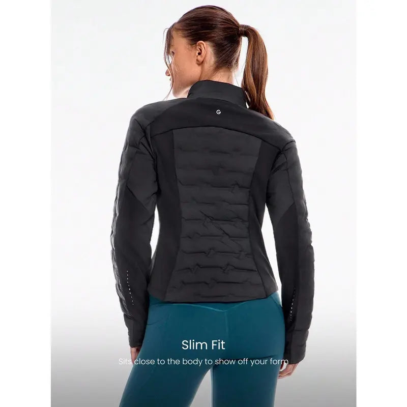 GLOWMODE High Chill Warm Soft Seamless Stretchy Reflective Down-Proof Slim-Fit Puffer Jacket Autumn Winter Outdoor Daily Casual
