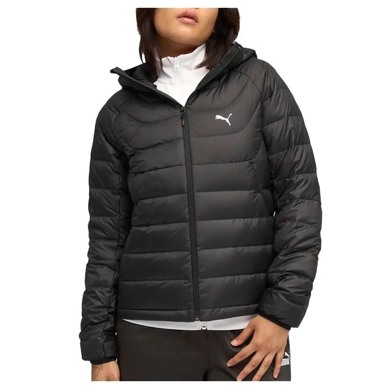 PUMA Womens Packlite Hooded Down Jacket Athletic Outerwear Casual - Black