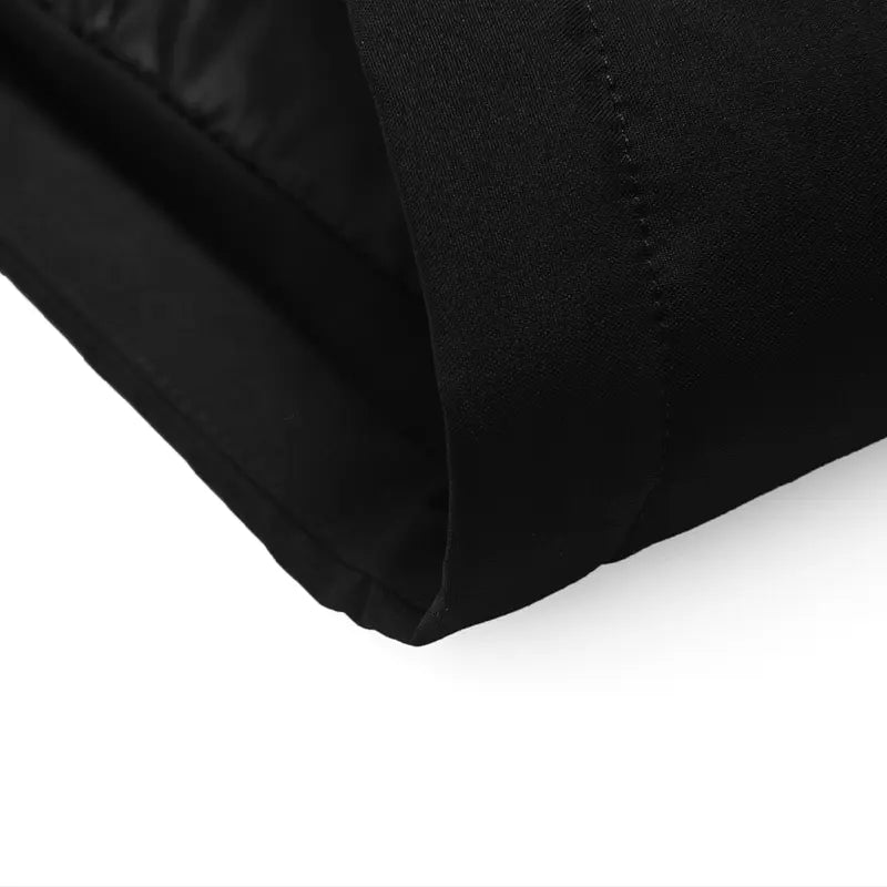 All-Black Men's Woven Hooded Jacket - Winter Thick Warm Slim Fit Long-Sleeve Casual Top, Detachable Faux Fur Collar, Couples Style, Zipper, Drawstring, Layering Outerwear Essential, M Size, Fitted Fleece Lining, New Year Wear