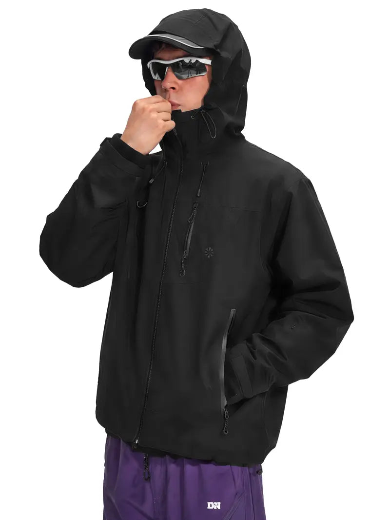 【CREATOR’S PICK】CAONAT Unisex Waterproof Hooded Jacket, Lightweight Outdoor Windbreaker with Zip Pockets, Adjustable Cuffs, Hiking & Casual Rain shell Jacket