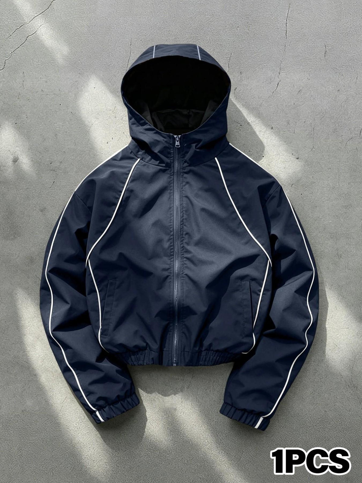 Men's Hooded, Long Sleeve Casual Style, Wind-Resistant Wrinkle-Free Fabric, Bright Color, All Seasons, Daily Wear, Night Run, Shopping, Coats, Street Casual Jacket