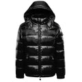 Men's Hooded Puffer Winter Coat - Long Sleeve, Zipper Closure, Versatile Casual Wear - Tops, Menswear