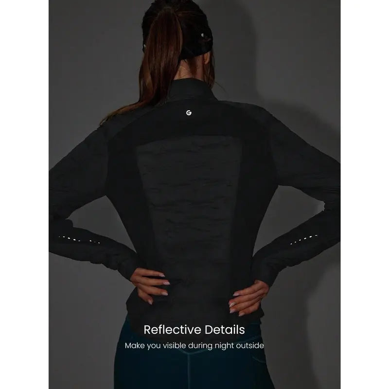 GLOWMODE High Chill Warm Soft Seamless Stretchy Reflective Down-Proof Slim-Fit Puffer Jacket Autumn Winter Outdoor Daily Casual