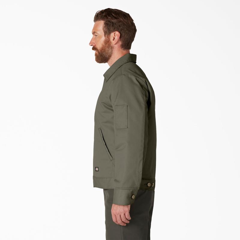 Dickies | TJ15 Insulated Eisenhower Jacket, Full Zip Work Jacket, Full Zip Work Jacket, Men's Workwear, Lightweight Warmth, Wrinkle-Resistant, Stain-Resistant, Easy-Care Finish, Hidden Interior Pocket, Pairs With 874 Pants