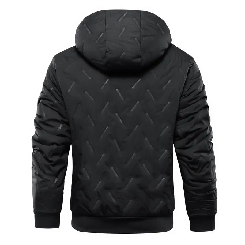 Men's Solid Polyester Lightweight Casual Jacket - Warm Fleece Lining, Fitted Regular Fit, Winter Outerwear