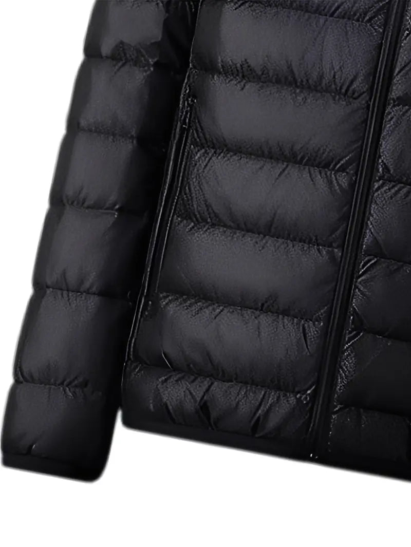 Functional Mensfashion Quilted Outerwear to Keep Warm, Slim‑fit Silhouette, Full‑zip Construction, Wind‑resistant Feature, Ideal for Traveling, Commuting and Various Cold‑season Casual Occasions