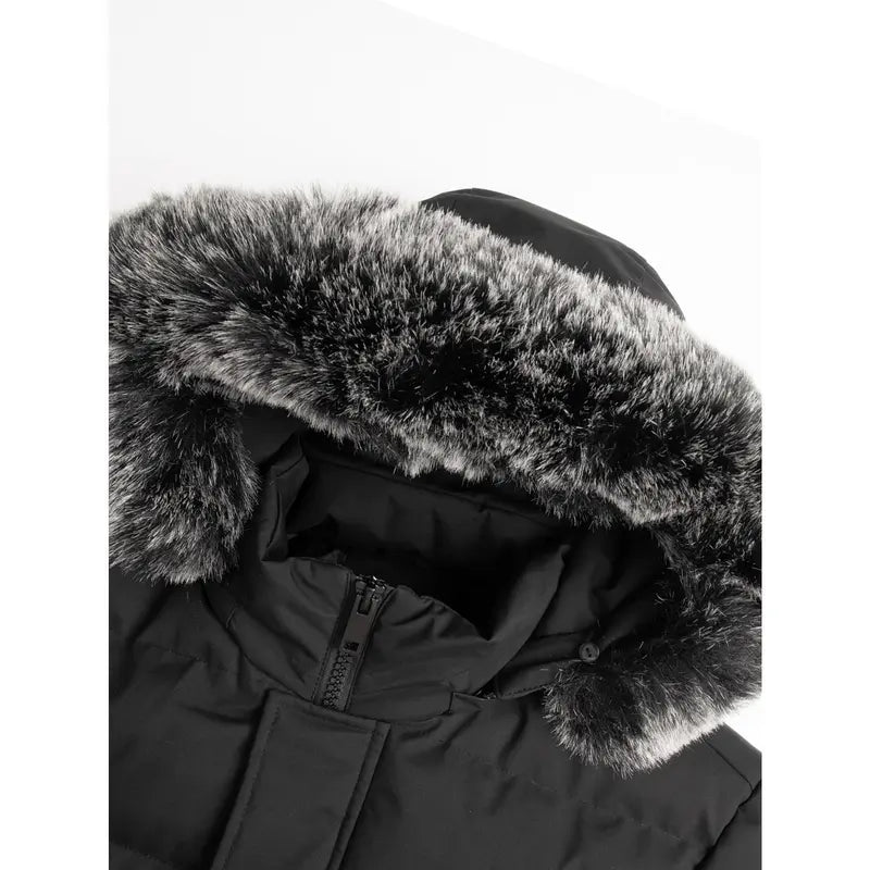 Men's Winter Heavy-duty Long Parka Coat, Thick and Warm Insulation, Detachable Faux Fur Hood Pocket with Large Pocket, Suitable for Skiing and Commuting