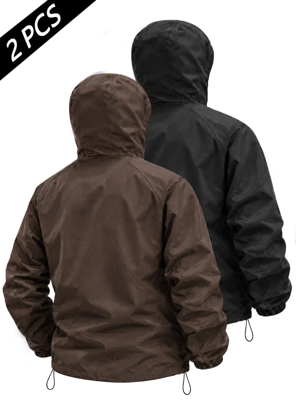 Men's Outdoor Functional Jacket, Windproof Fabric, Comfortable High Neck Hooded Design, Casual Long Sleeve, All Seasons, Durable Loose Fit