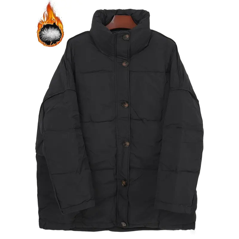 Women's Oversized White duck down Coat - Elegant Winter Warmth, 240gsm Heavyweight Winter Jacket, Solid Green (or other colors available) with White Duck White duck down Filling, Structured Fit for Fall & Winter, Hand Washable, Available, Versatil...
