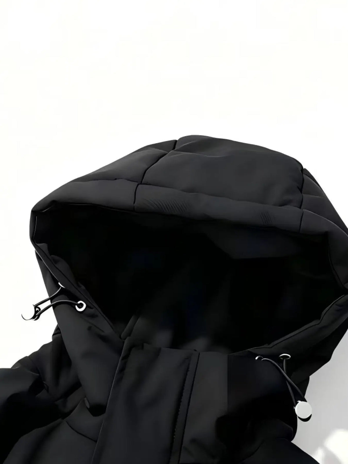 New Men's Hooded Puffer Jacket, Winter Warm Quilted Coat, Daily Commute Casual Loose Fit Windproof Outerwear, Long Sleeve Plain Design