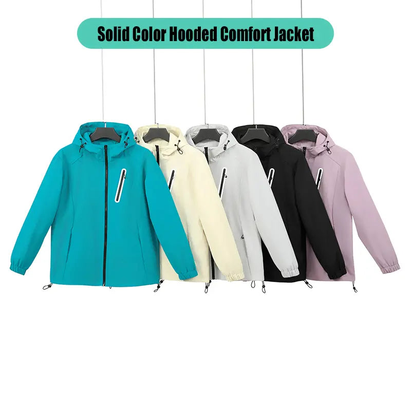 Men’s lightweight, breathable hooded jacket with zippered pockets, available in multiple colors, suitable for men’s everyday wear and as a top jacket.