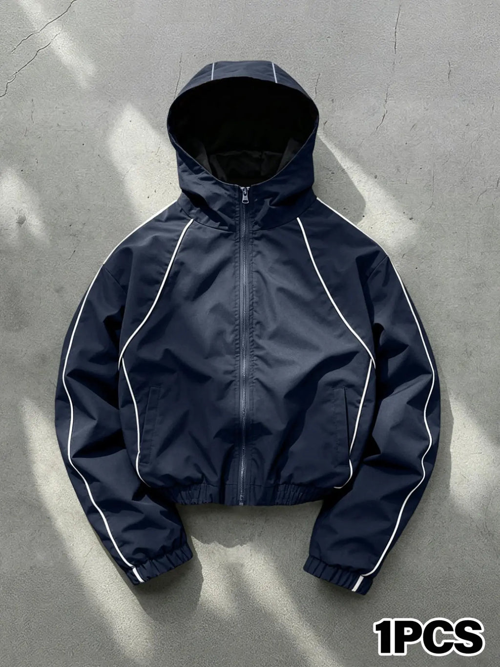 Men's Hooded, Long Sleeve Casual Style, Wind-Resistant Wrinkle-Free Fabric, Bright Color, All Seasons, Daily Wear, Night Run, Shopping, Coats, Street Casual Jacket